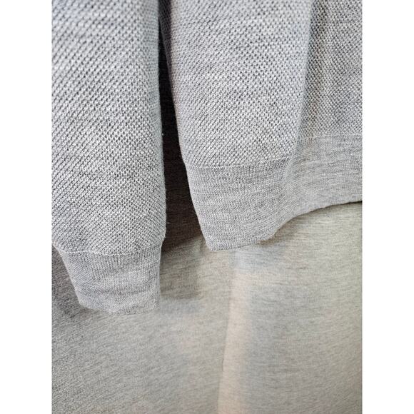 Brooks Brothers 100% Extra Fine Merino Wool Henley Pull-Over Sweater Sz LG Gray - Picture 3 of 7